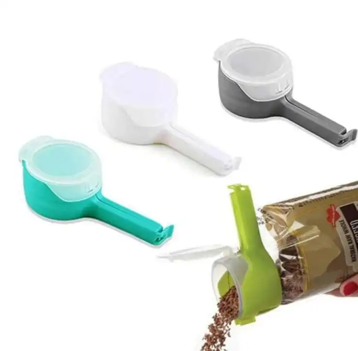 Clip de Sellado para bolsas con tapa para Verter Fácilmente - Pack de 4 Unidades - Imagen 2